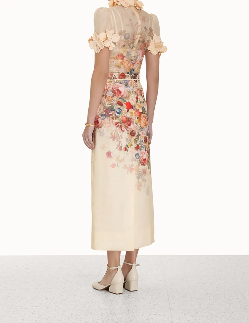 ZIMMERMANN Luminosity Pencil Midi Skirt-Women Skirts