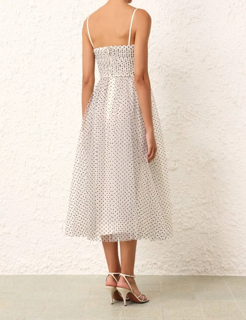 ZIMMERMANN Tulle Midi Dress-Women Dresses