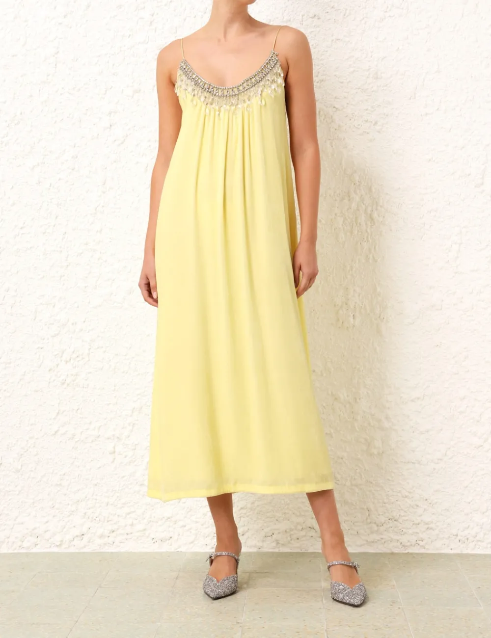 ZIMMERMANN Matchmaker Diamante Slip Dress-Women In Focus