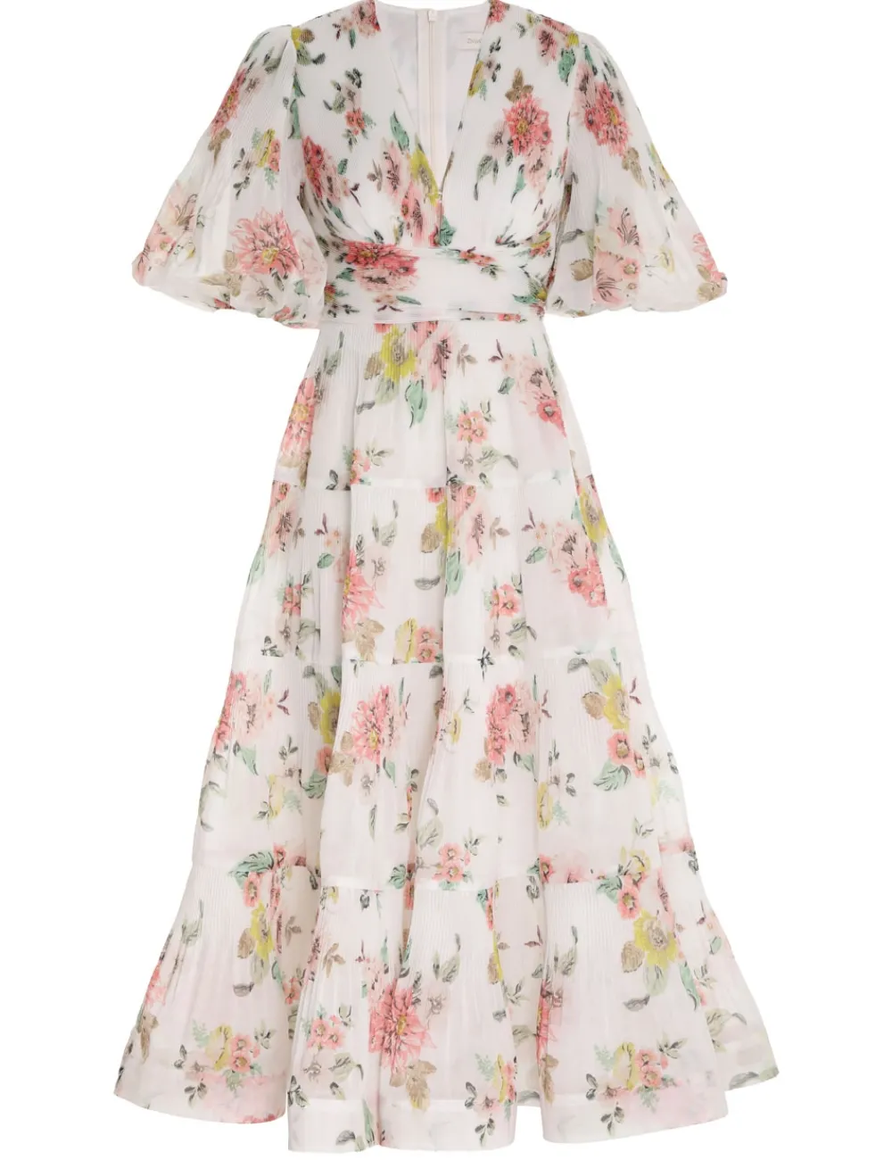 ZIMMERMANN Pleated Midi Dress-Women Clothing