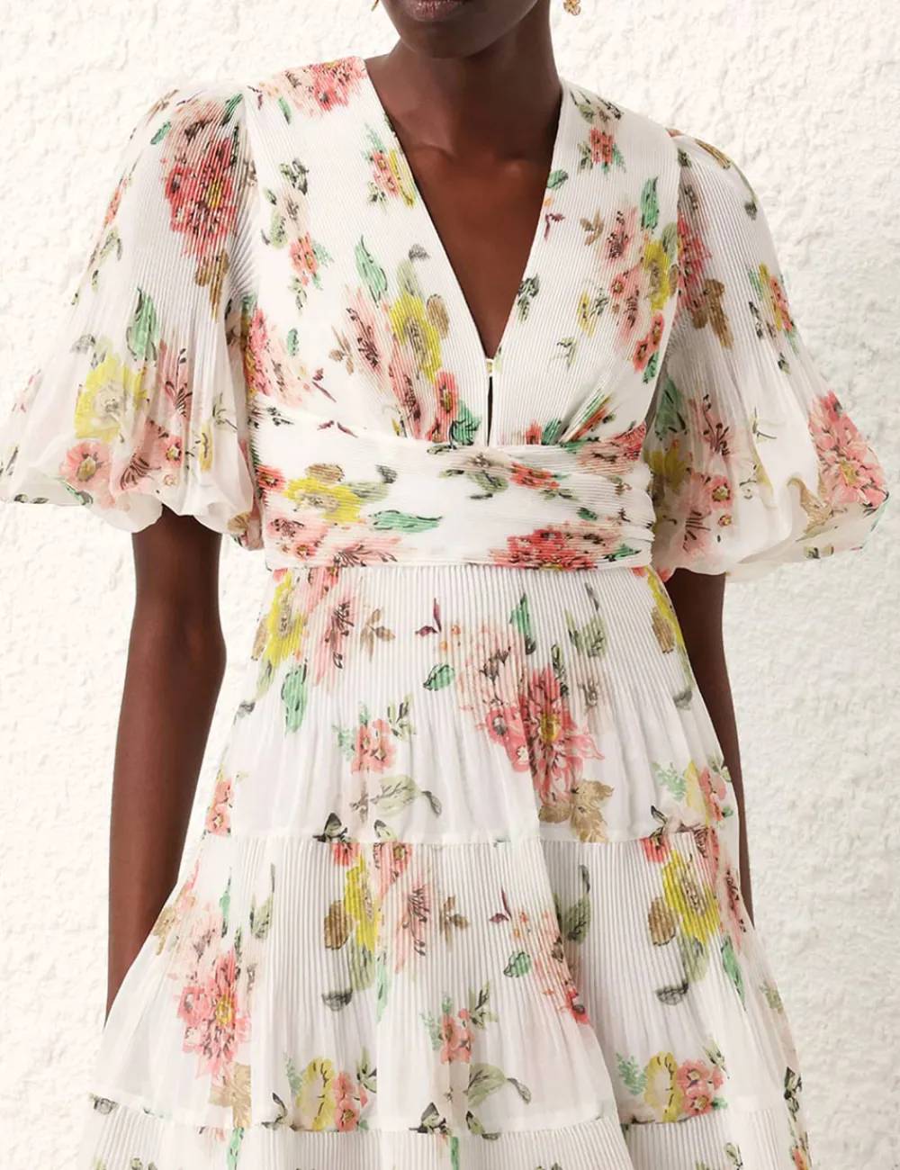 ZIMMERMANN Pleated Midi Dress-Women Clothing