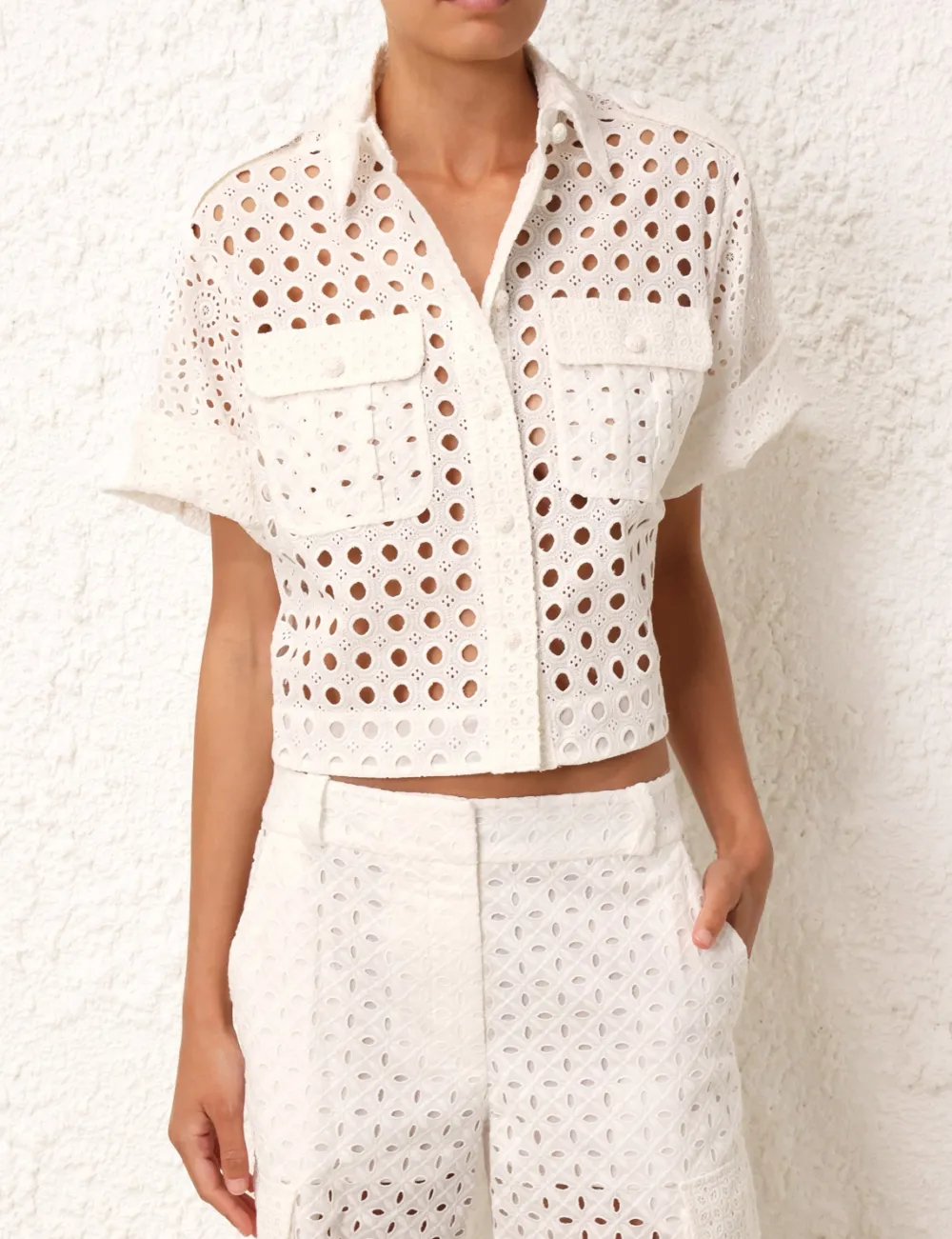 ZIMMERMANN Matchmaker Anglaise Shirt-Women Tops