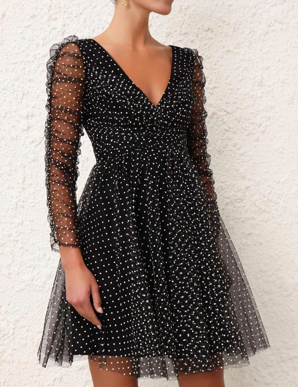 ZIMMERMANN Tulle Mini Dress-Women Dresses