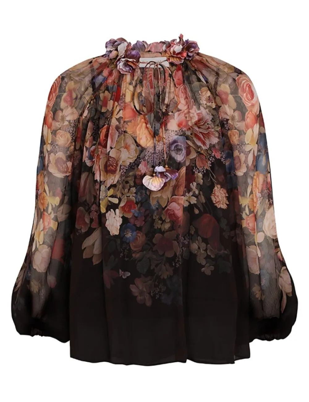 ZIMMERMANN Luminosity Floral Blouse-Women Clothing