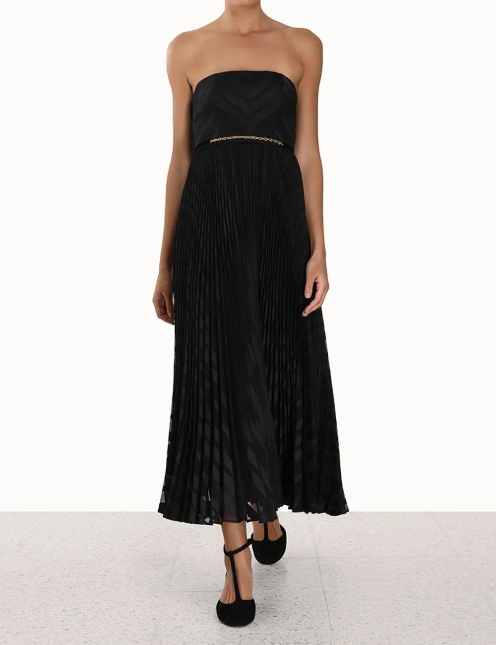 ZIMMERMANN Burnout Pleated Dress-Women Luminosity