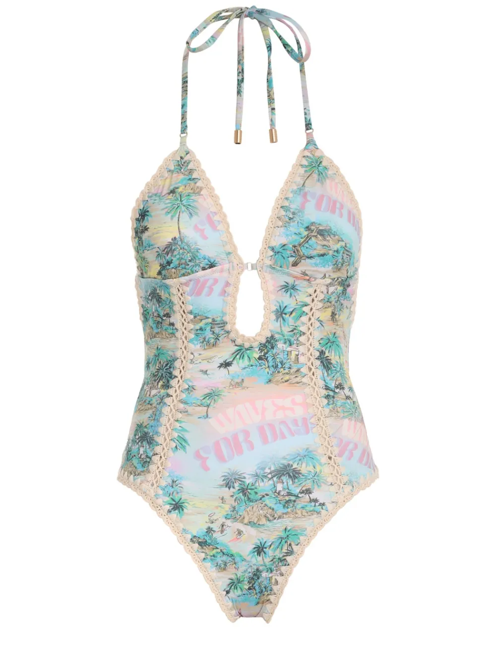 ZIMMERMANN Vacay Keyhole Crochet 1Pc-Women One Pieces