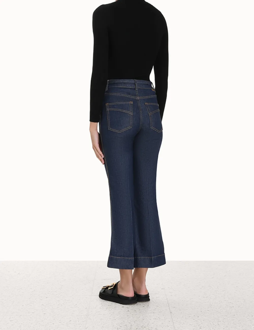 ZIMMERMANN Cropped Flare Jean-Women Denim