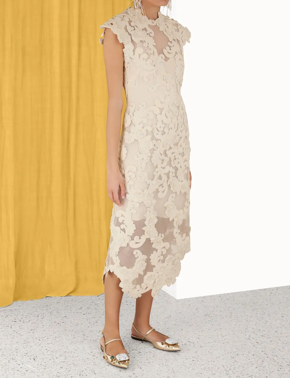ZIMMERMANN Sensory Motif Gown-Women Clothing