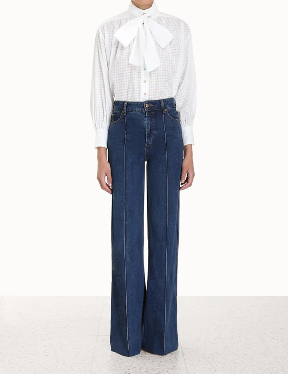 ZIMMERMANN Luminosity Tunic Blouse-Women Tops