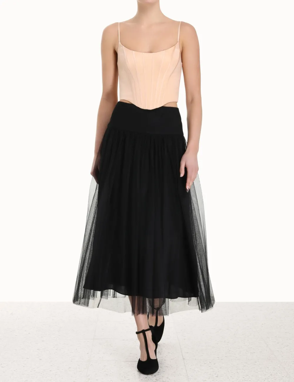 ZIMMERMANN Silk Corset Top-Women Clothing