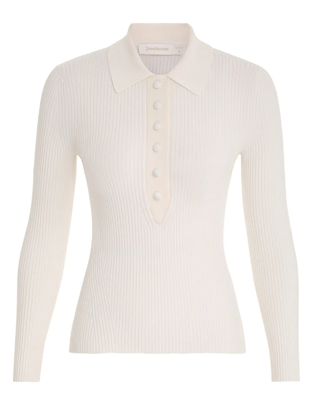 ZIMMERMANN Knit Polo Top-Women Clothing