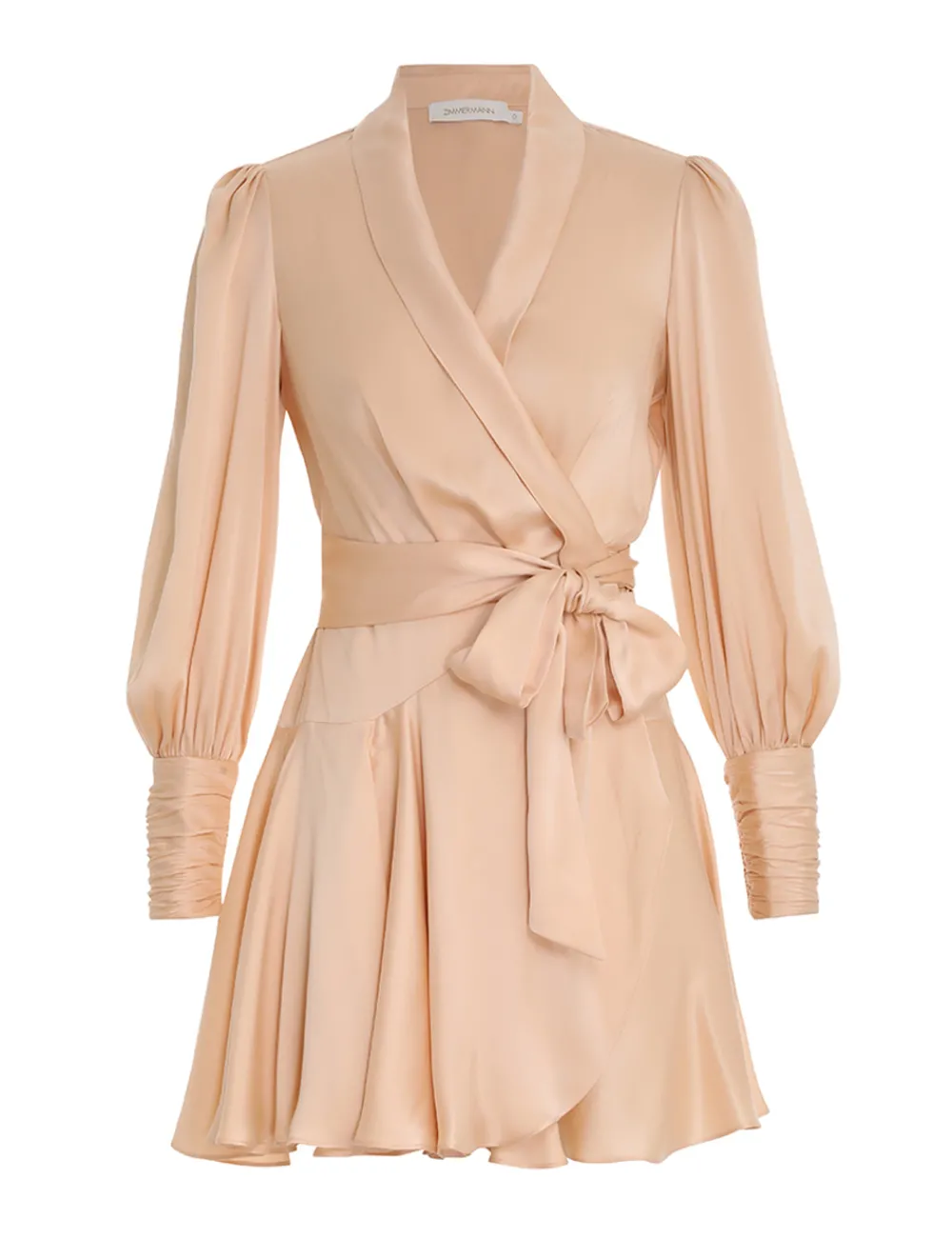 ZIMMERMANN Silk Wrap Mini Dress-Women Clothing