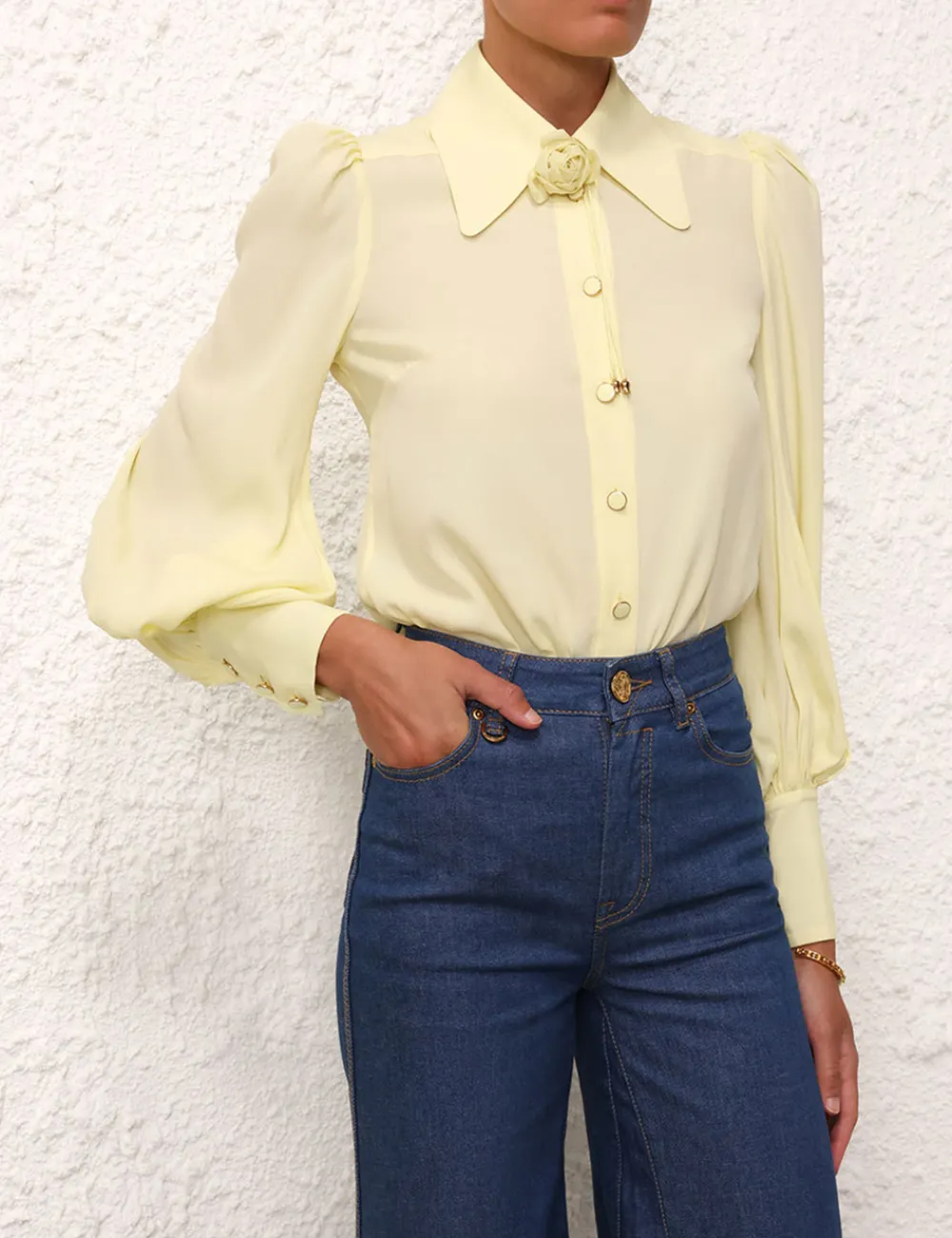 ZIMMERMANN Blouson Shirt-Women Clothing