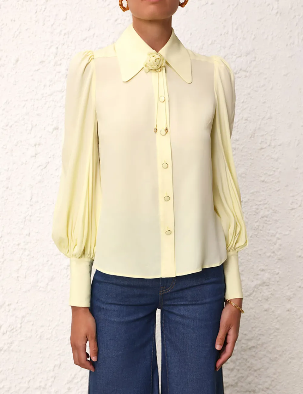 ZIMMERMANN Blouson Shirt-Women Clothing