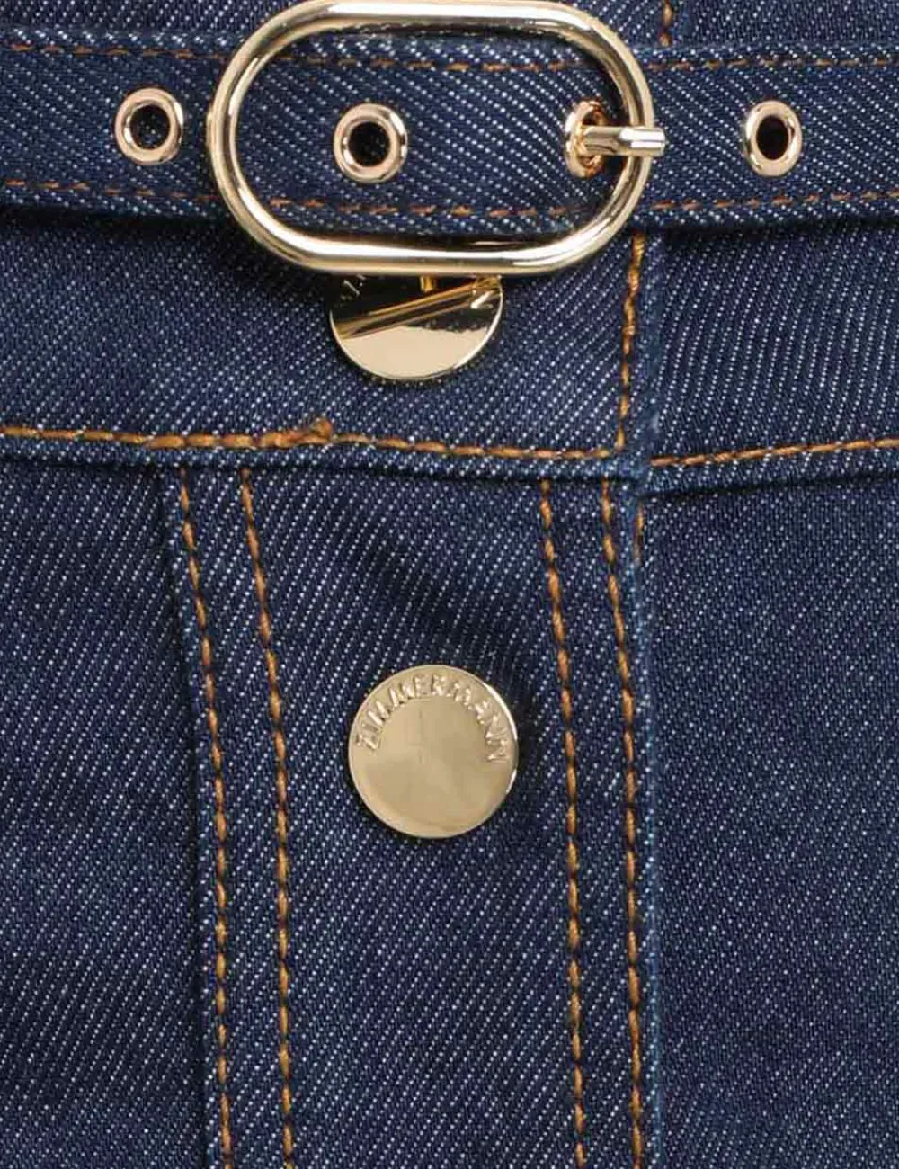 ZIMMERMANN A Line Denim Skirt-Women Denim