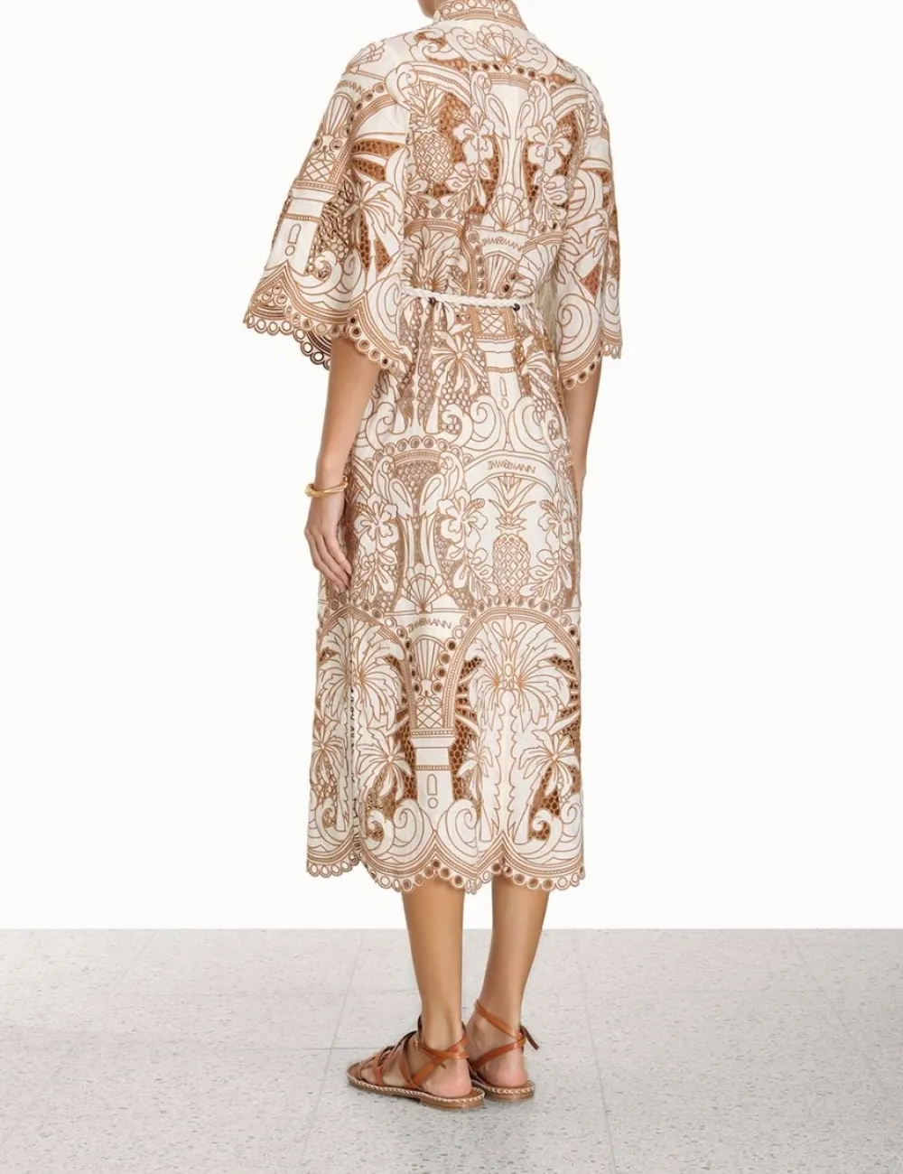 ZIMMERMANN Ginger Embroidered Shirt Dress-Women Dresses & Coverups