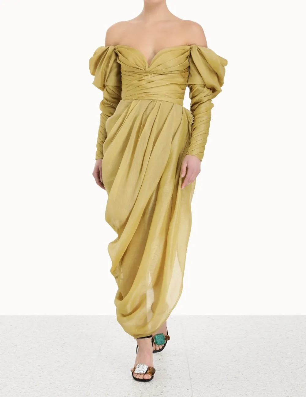 ZIMMERMANN Sensory Drape Midi Dress-Women Dresses