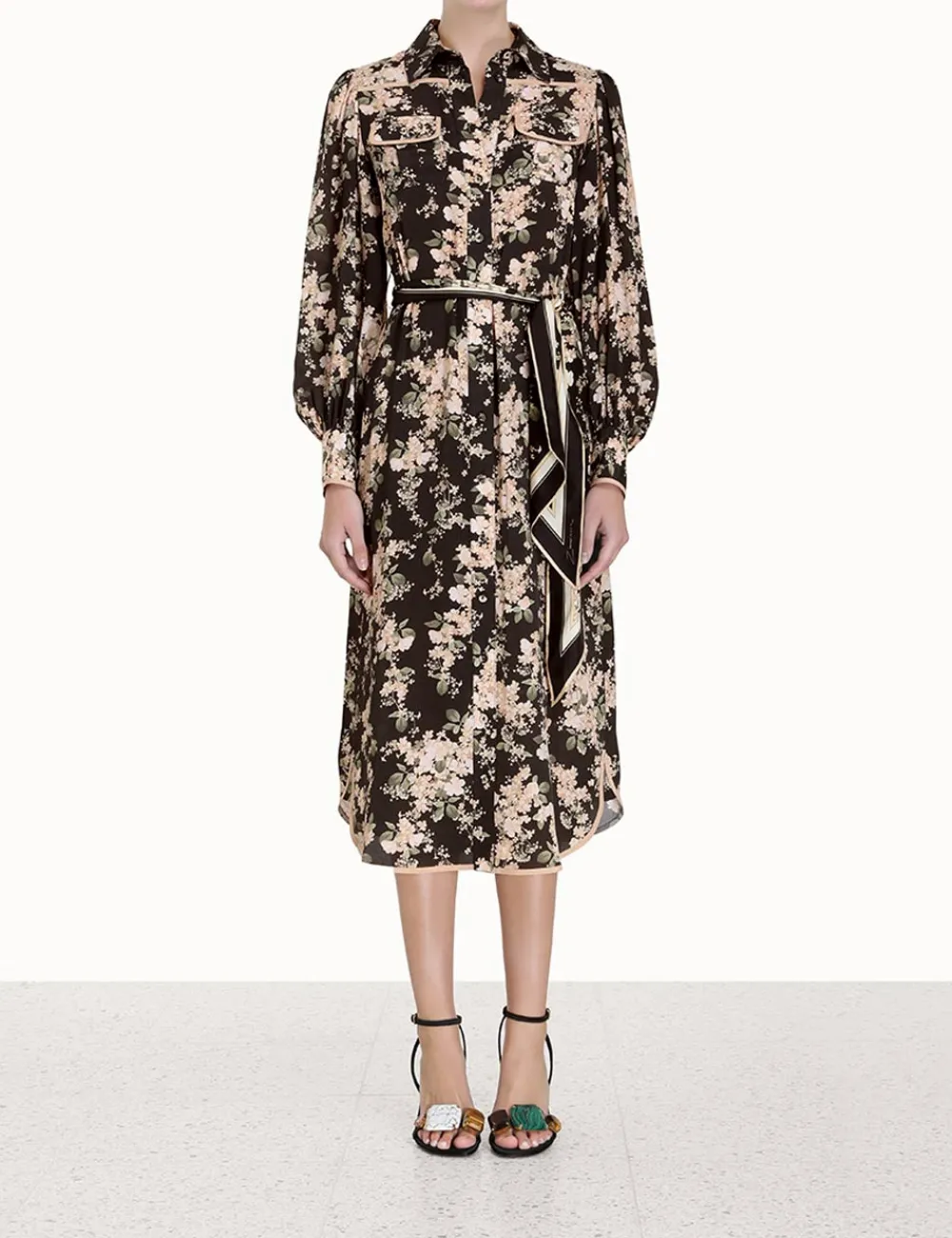 ZIMMERMANN Shirt Midi Dress-Women Clothing