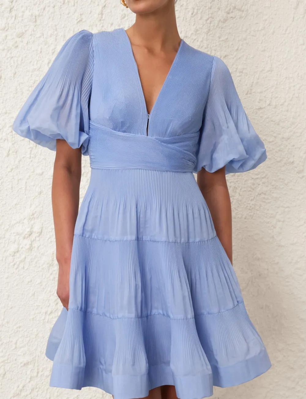 ZIMMERMANN Pleated Mini Dress-Women Clothing