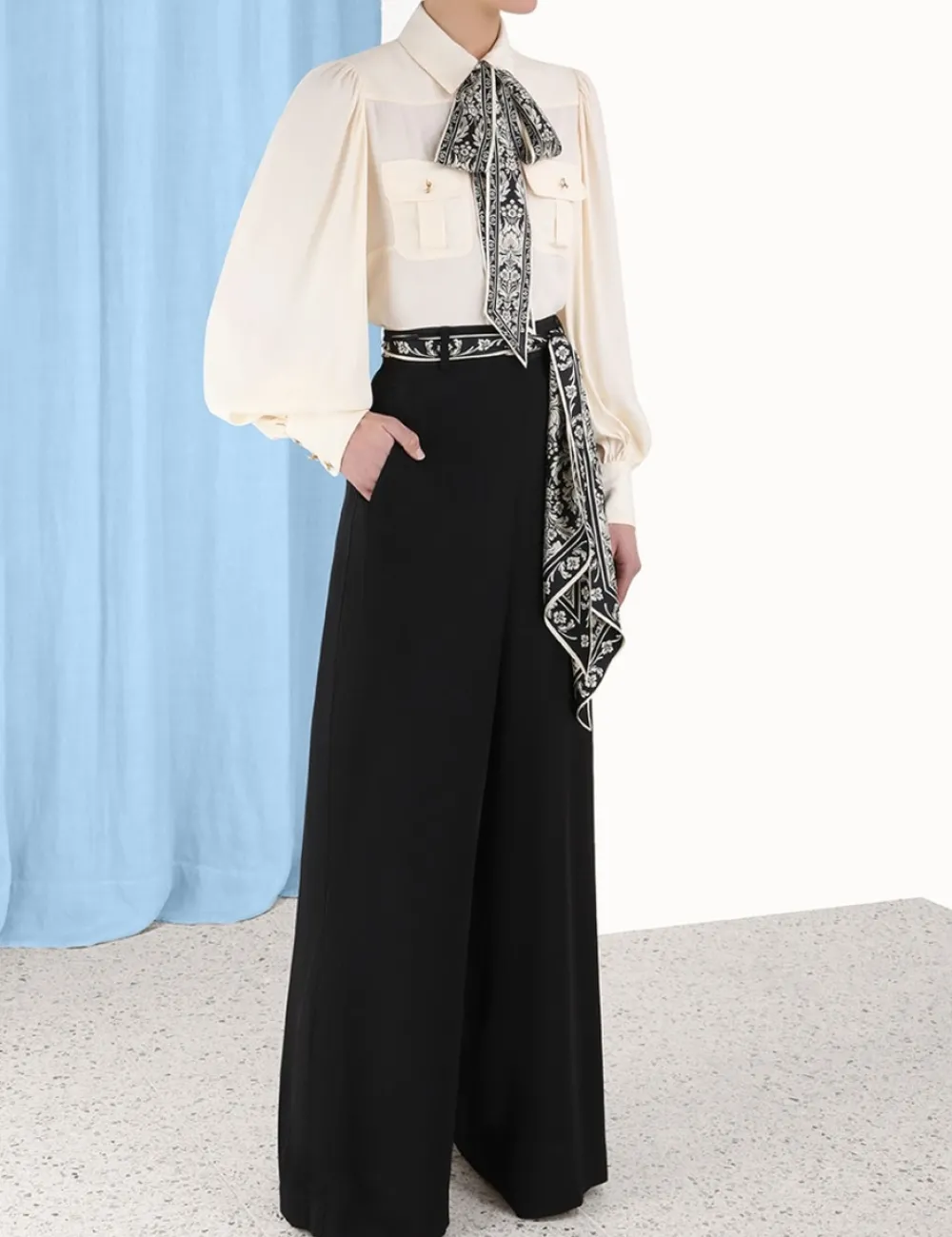 ZIMMERMANN Wide Leg Pant-Women Clothing