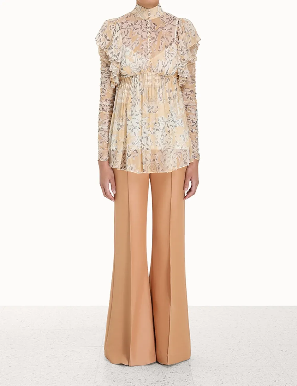 ZIMMERMANN Luminosity Gathered Blouse-Women Tops