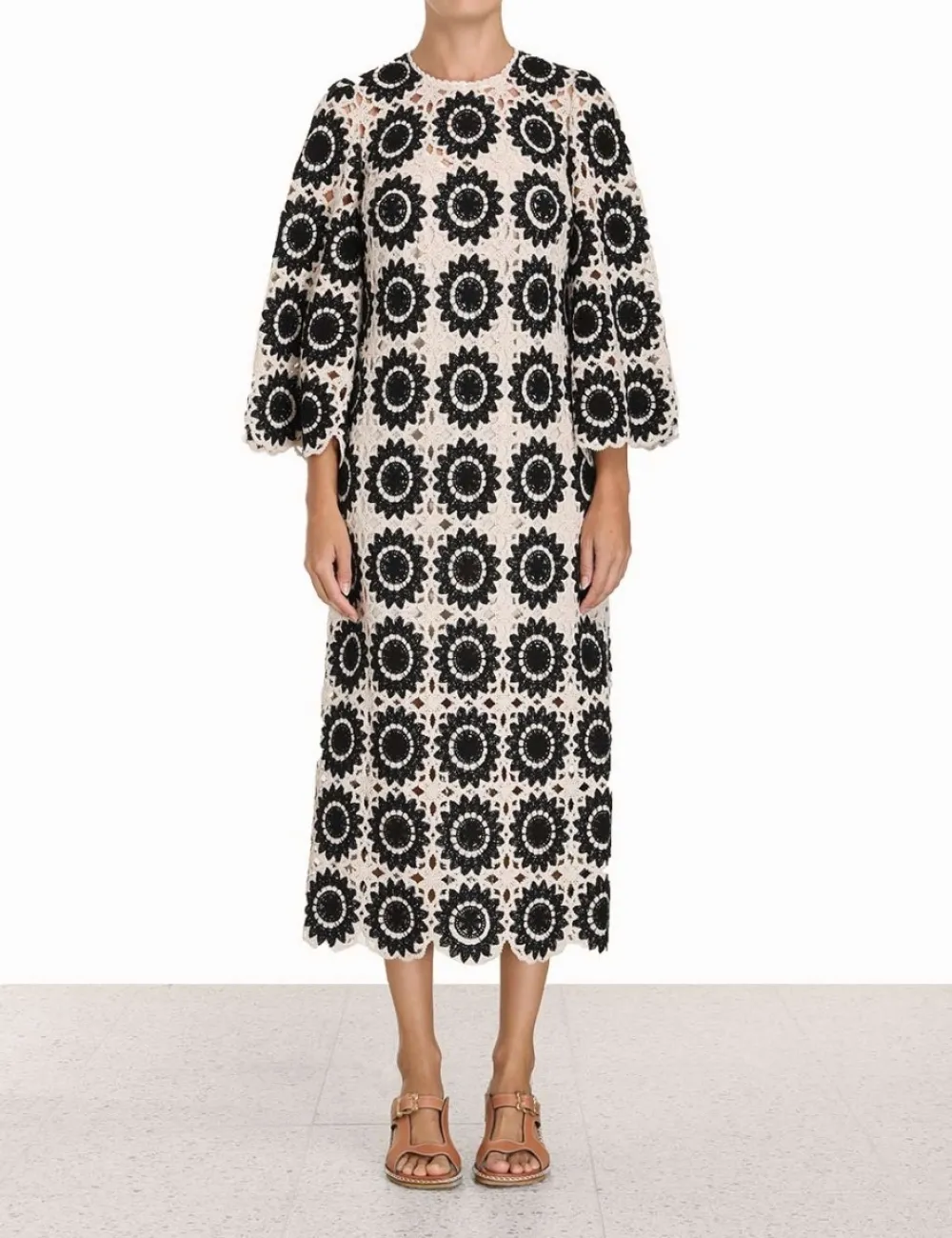 ZIMMERMANN Ginger Lace Midi Dress-Women Dresses & Coverups