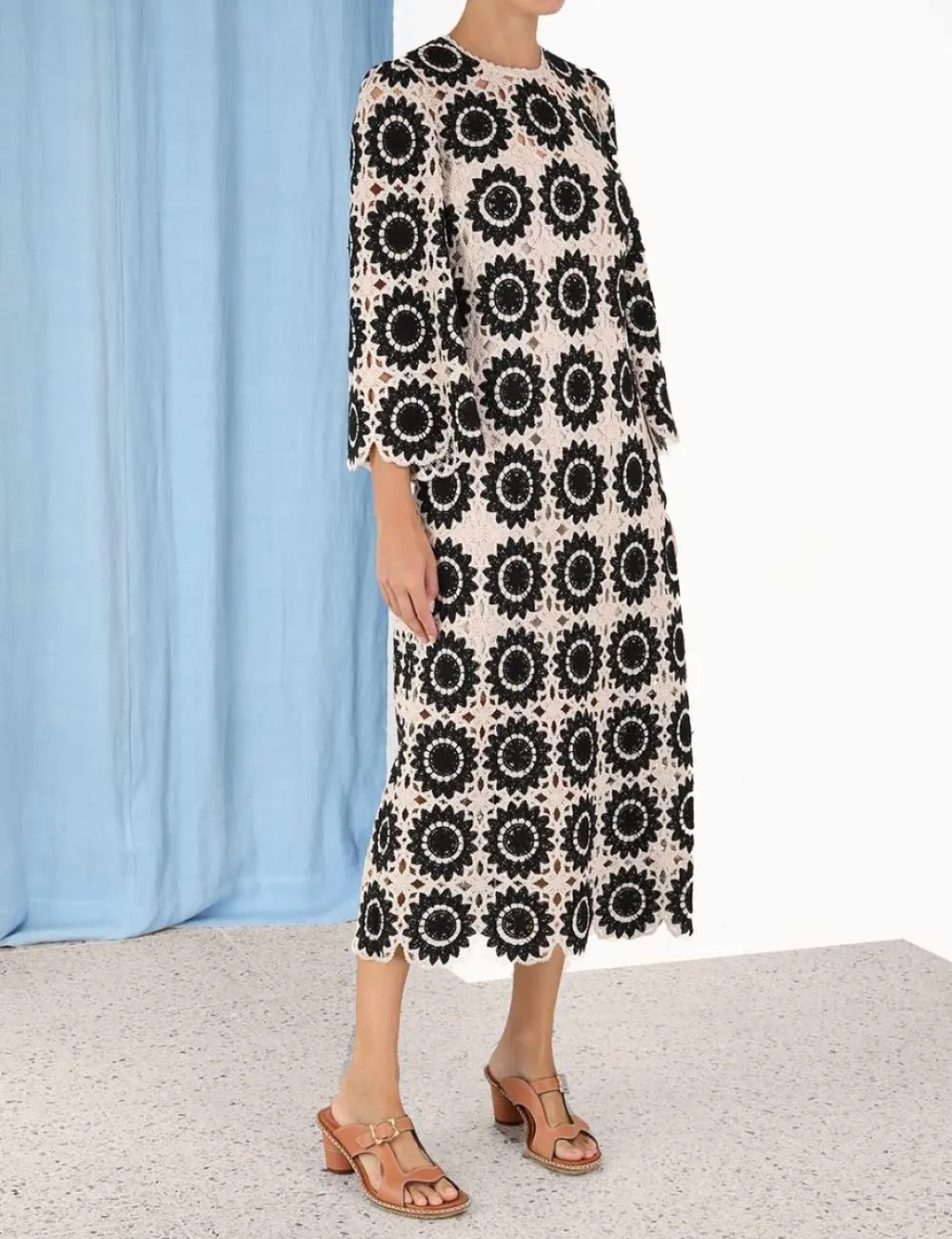 ZIMMERMANN Ginger Lace Midi Dress-Women Dresses & Coverups