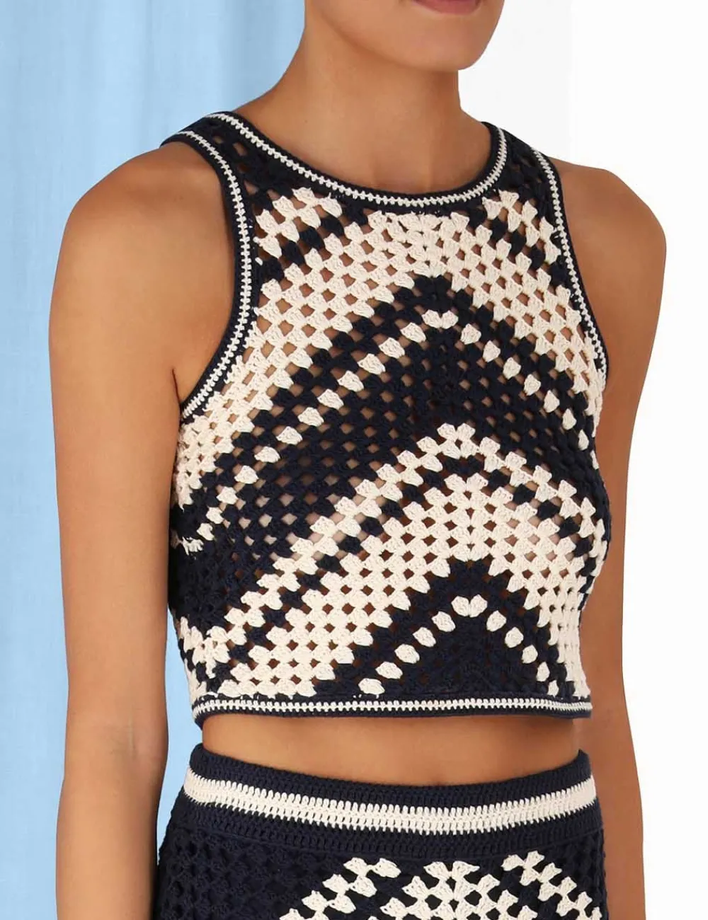ZIMMERMANN Chintz Hand Crochet Tank-Women Clothing