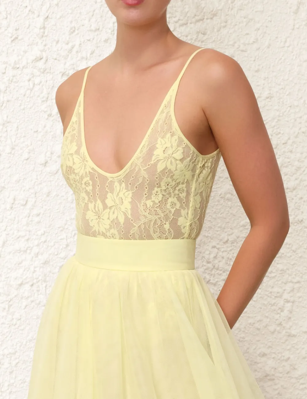 ZIMMERMANN Scoop Neck Bodysuit-Women Clothing