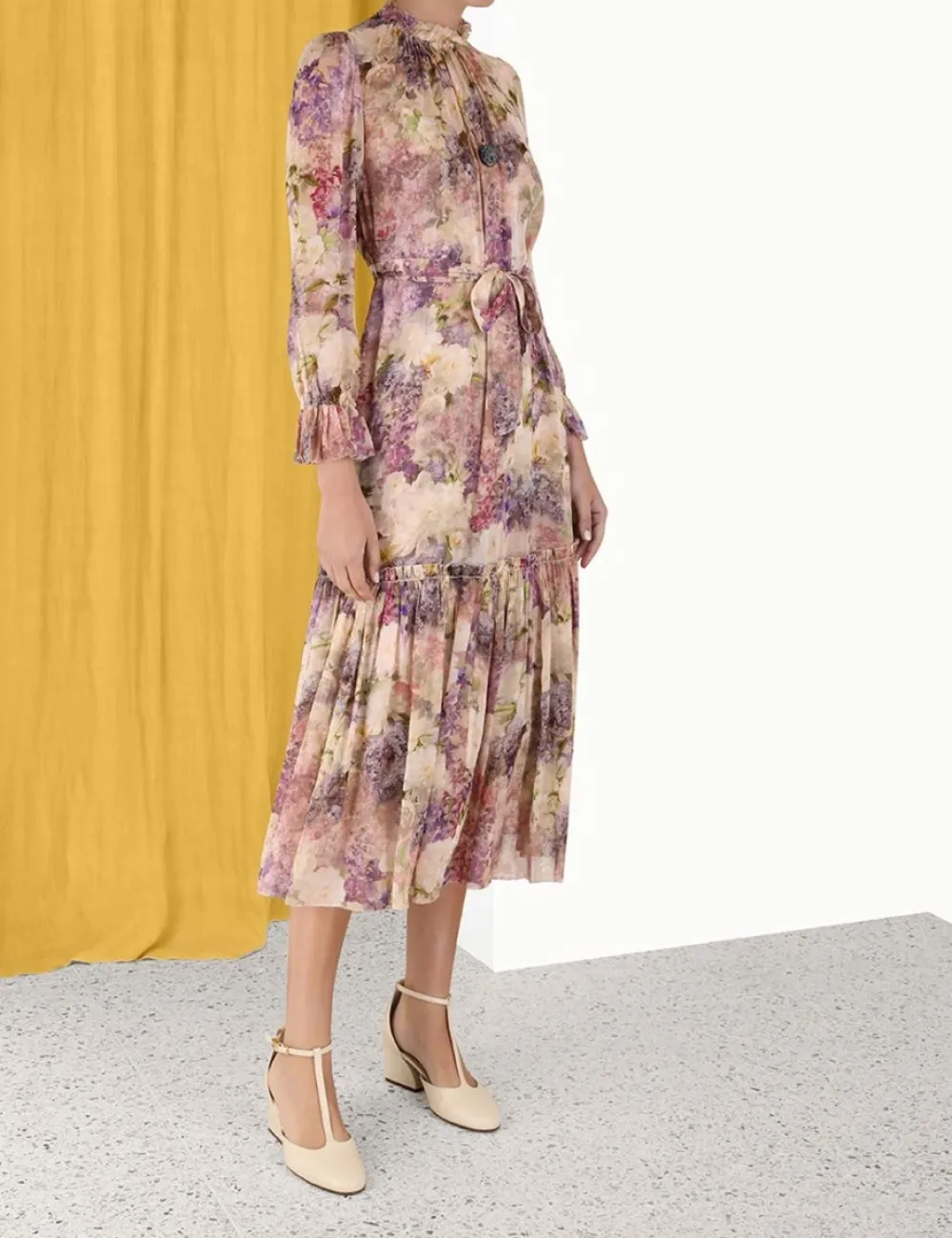 ZIMMERMANN Lyrical Lantern Midi Dress-Women Dresses