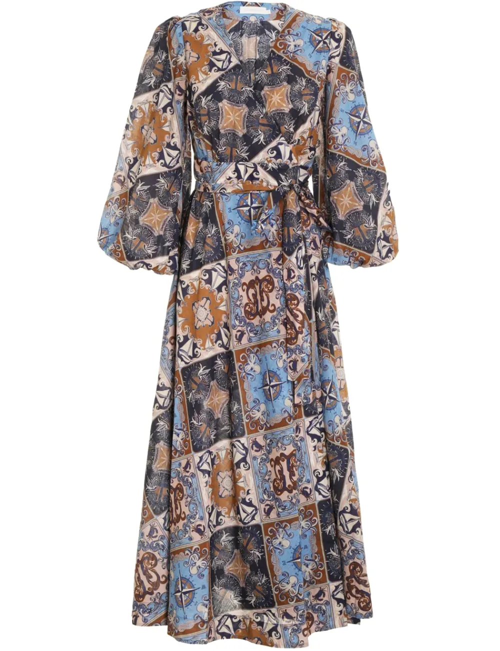 ZIMMERMANN Alight Wrap Midi Dress-Women Clothing