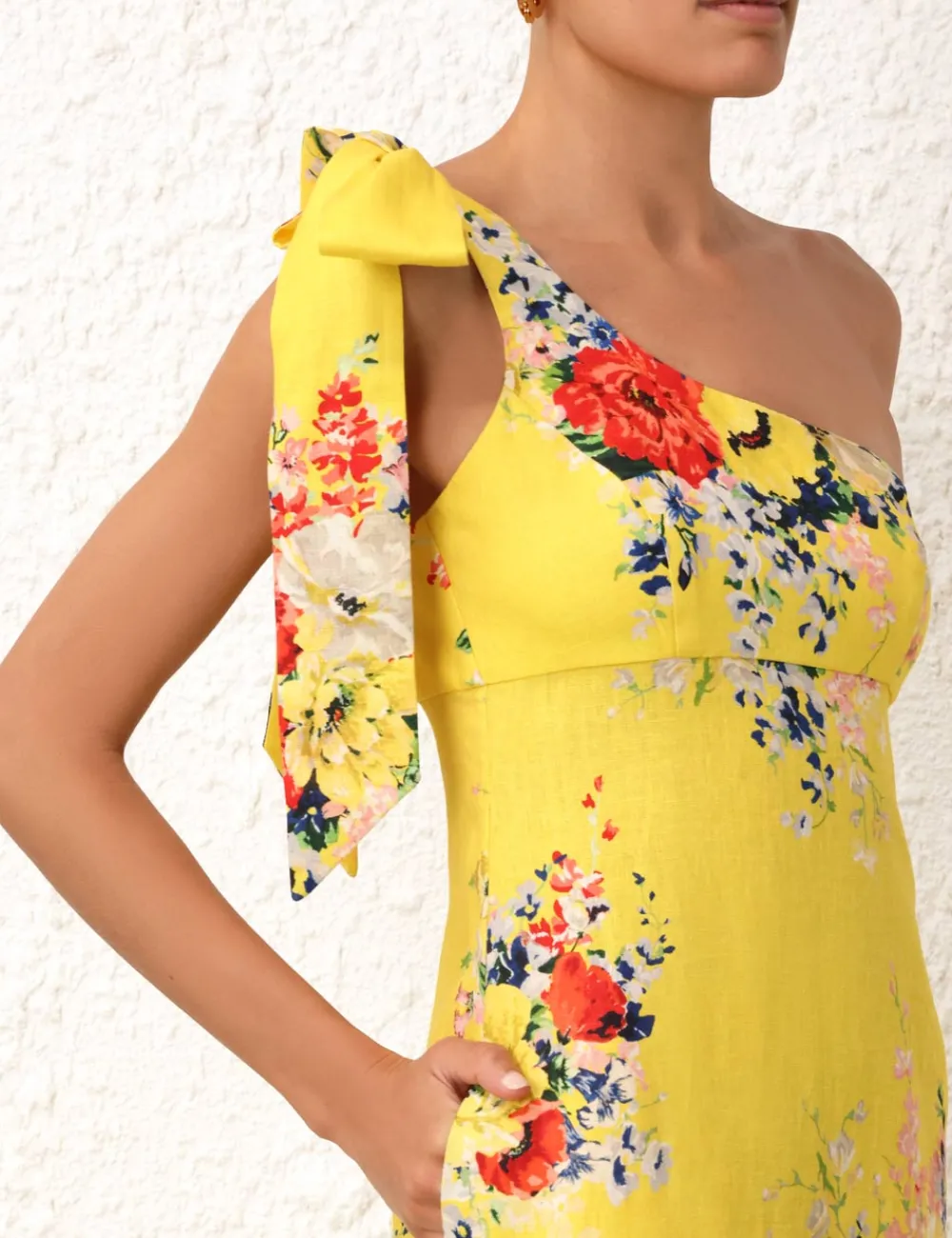 ZIMMERMANN Alight Asymmetric Midi Dress-Women Dresses & Coverups