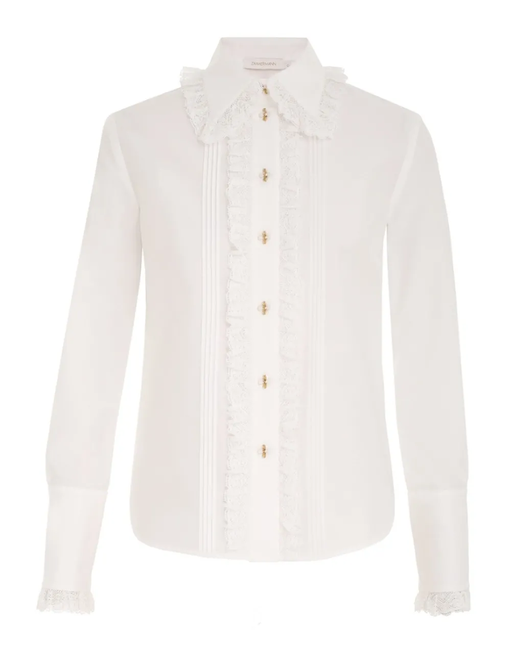 ZIMMERMANN Sensory Pintucked Shirt-Women Clothing