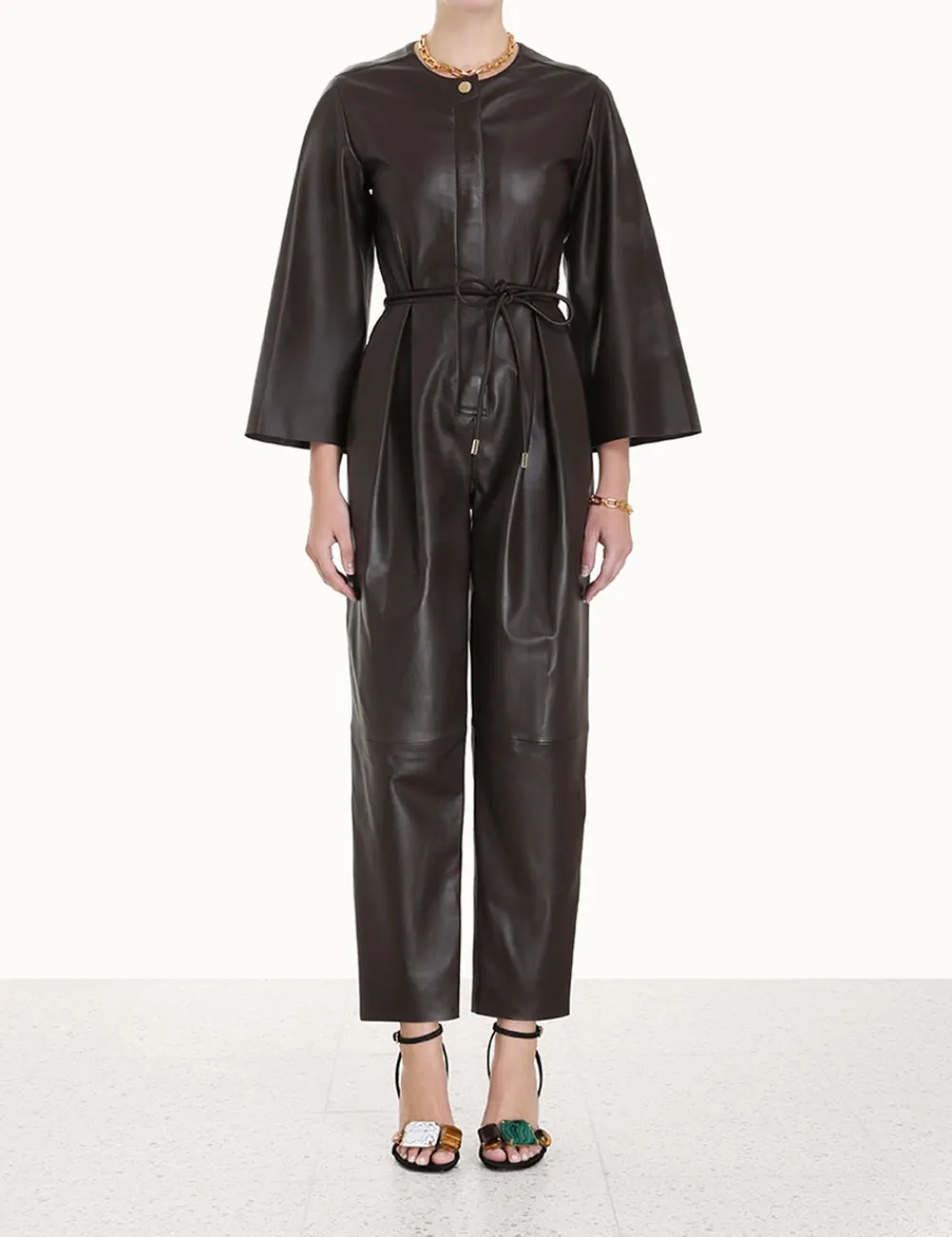ZIMMERMANN Luminosity Leather Jumpsuit-Women Jumpsuits & Playsuits