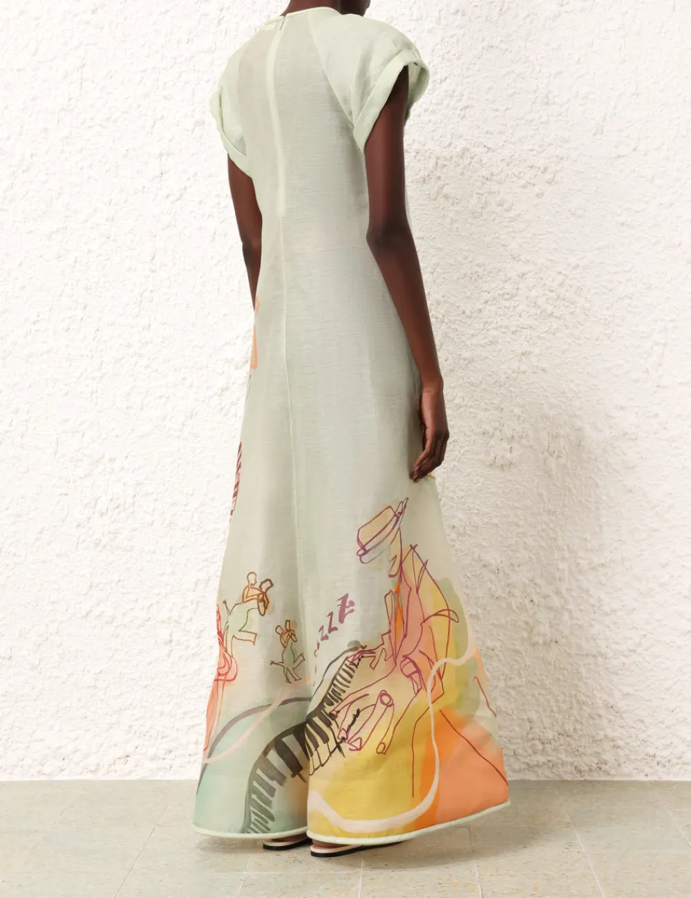 ZIMMERMANN Matchmaker Poster V Neck Dress-Women Dresses