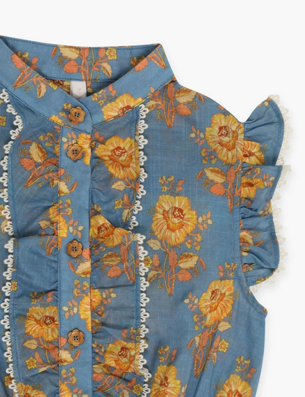 ZIMMERMANN Junie Frill Playsuit-Women Clothing