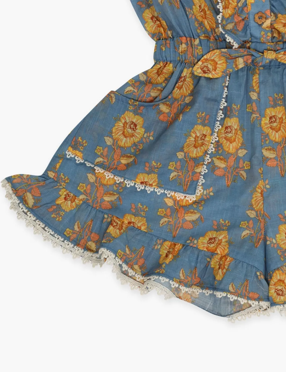 ZIMMERMANN Junie Frill Playsuit-Women Clothing