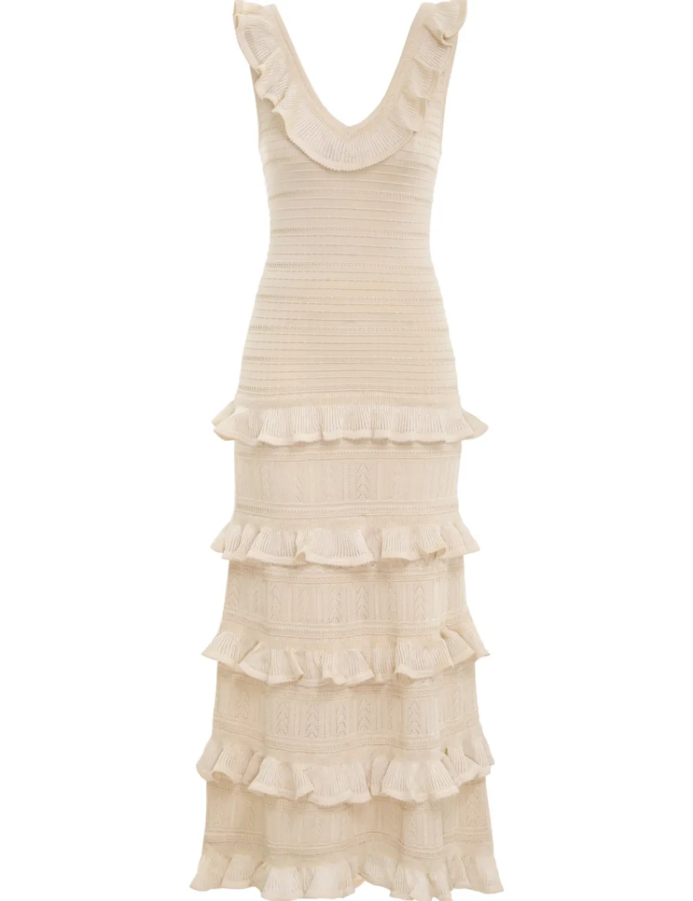 ZIMMERMANN Luminosity Ruffle Tank Dress-Women Dresses