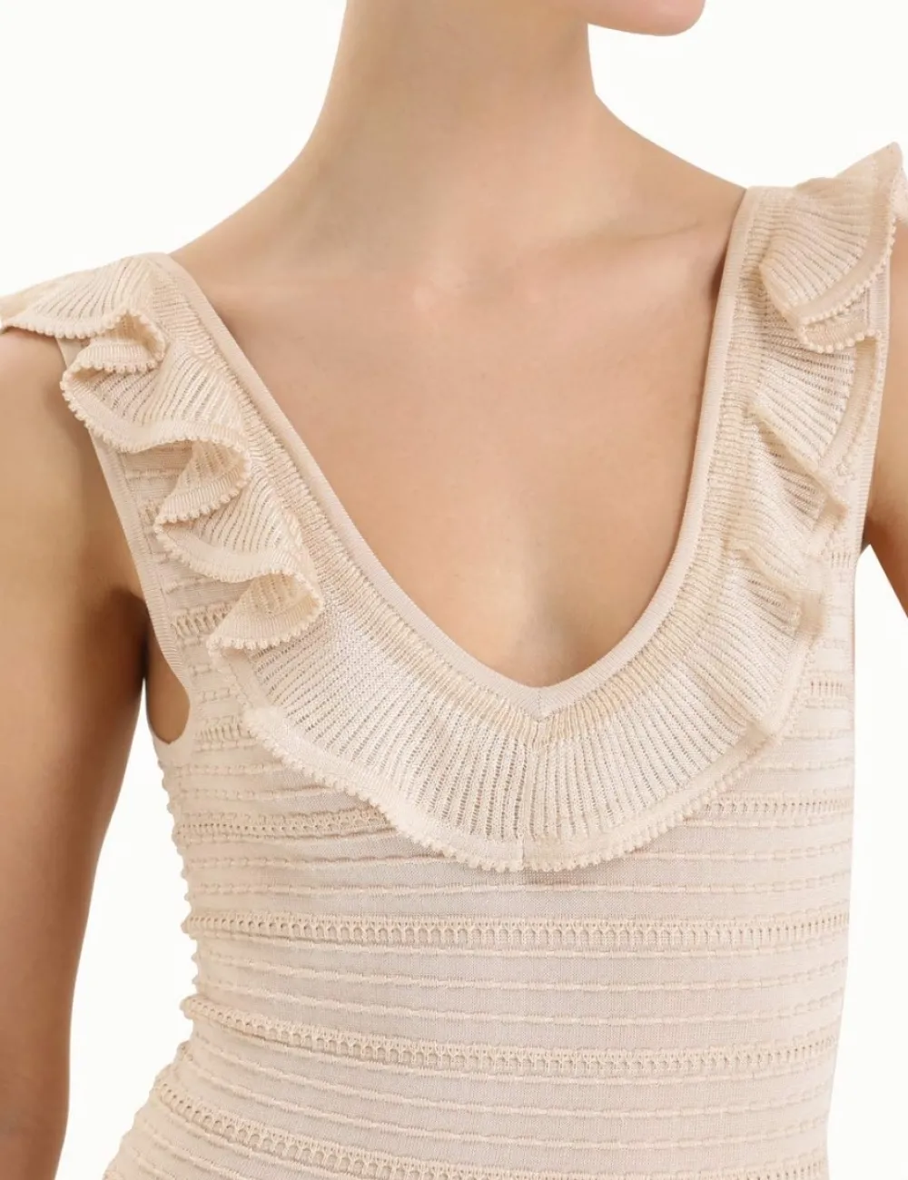 ZIMMERMANN Luminosity Ruffle Tank Dress-Women Dresses