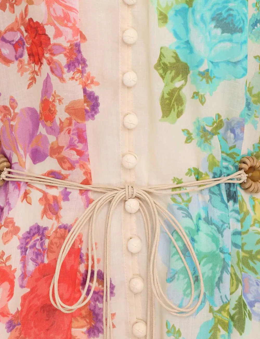 ZIMMERMANN Raie Lantern Mini Dress-Women Clothing