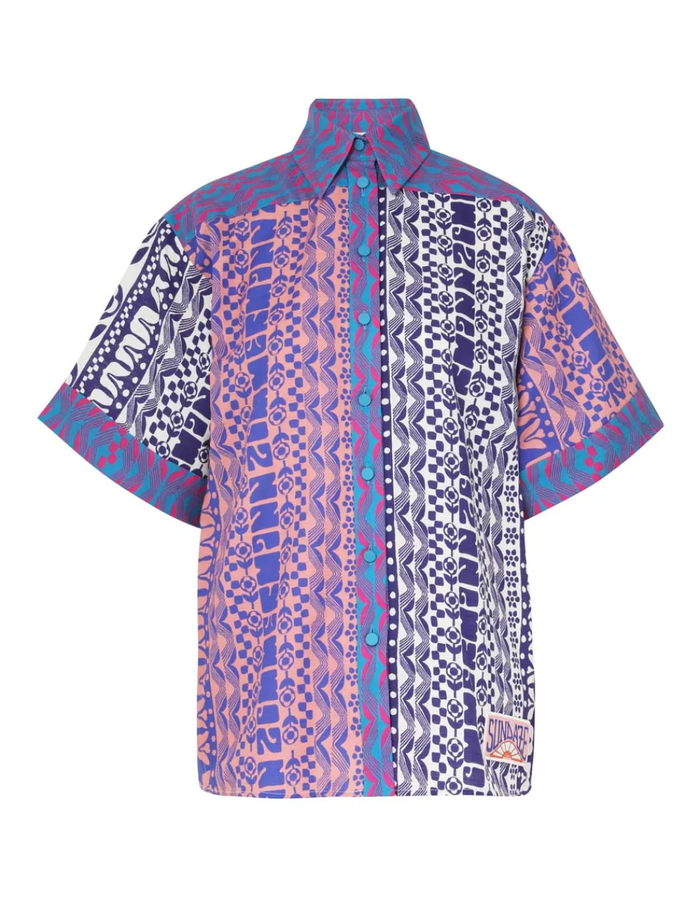 ZIMMERMANN Acadian Spliced Shirt-Women Tops