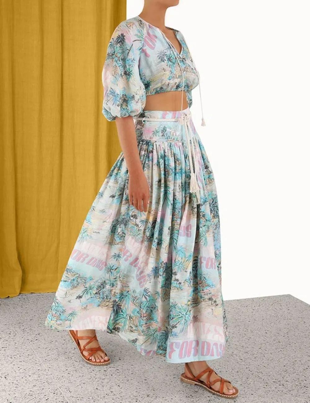 ZIMMERMANN Vacay Midi Skirt-Women Clothing