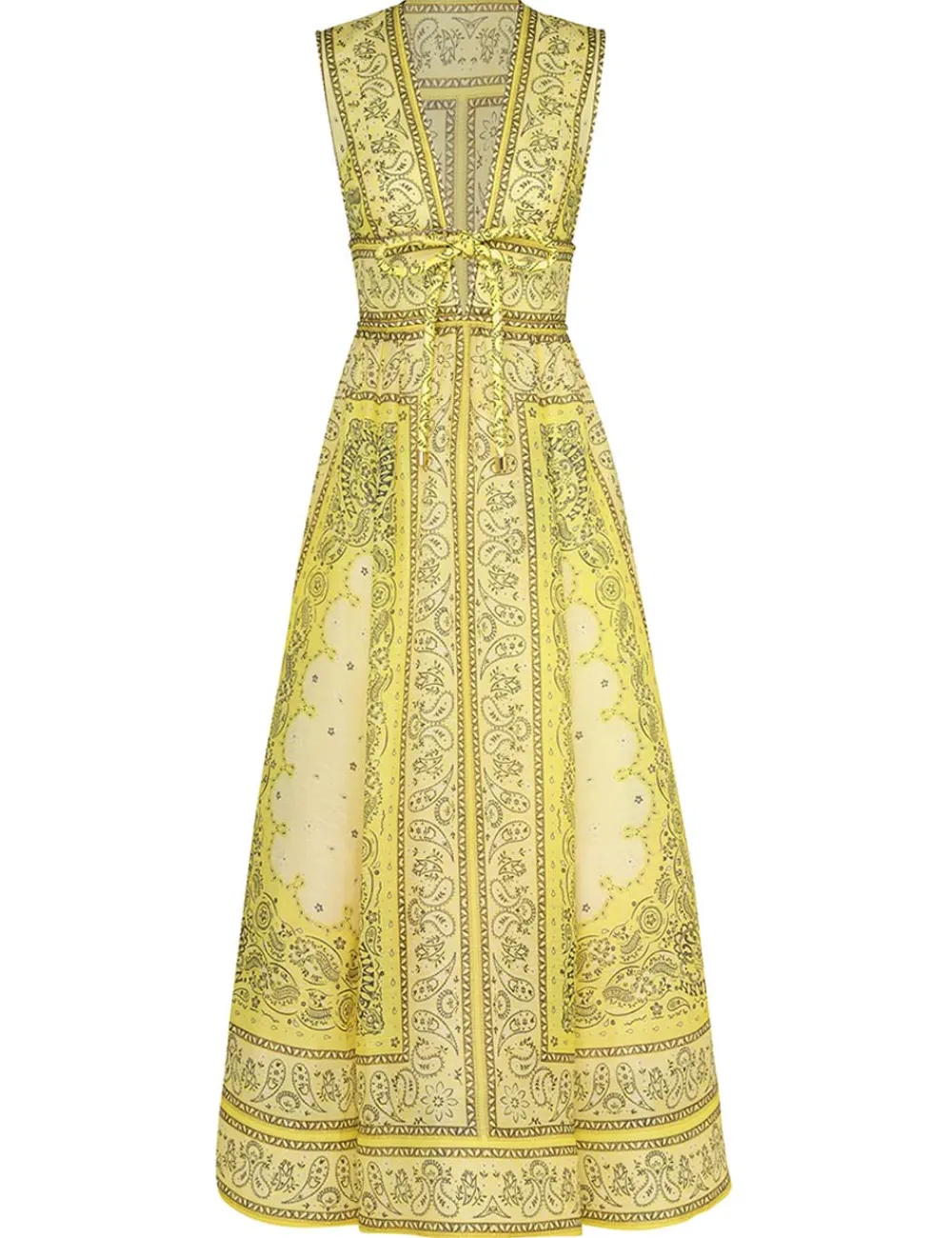 ZIMMERMANN Matchmaker Bow Long Dress-Women Dresses