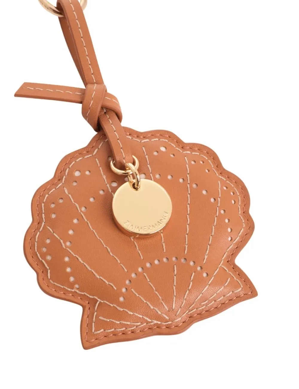 ZIMMERMANN Leather Shell Key Charm-Women Keychains