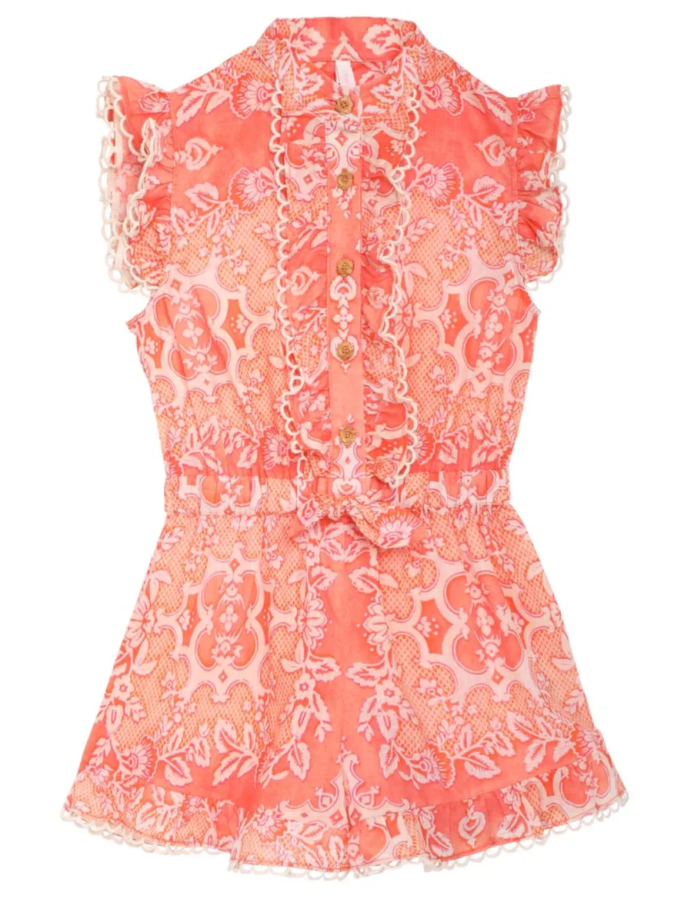 ZIMMERMANN Raie Frill Playsuit-Women Clothing