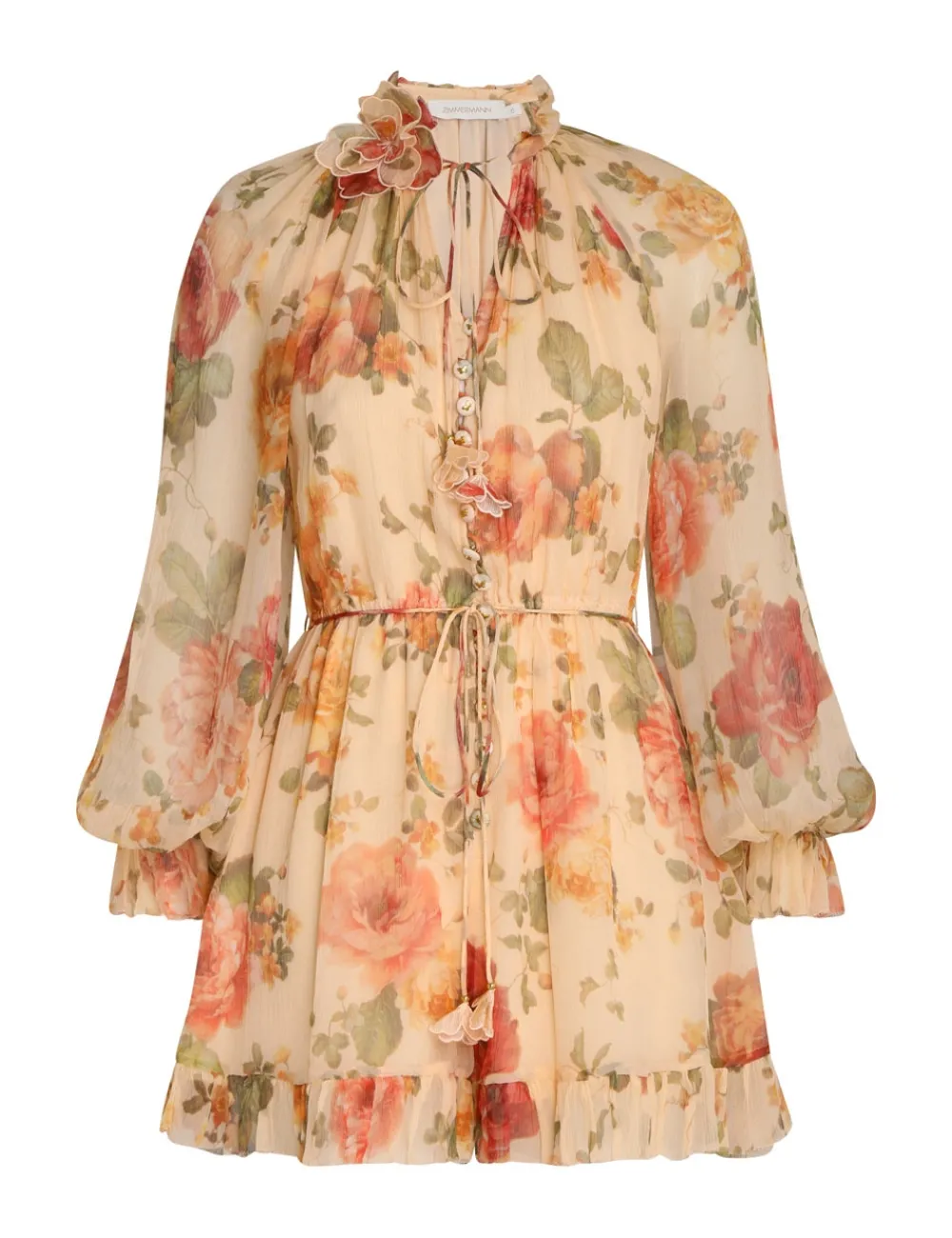 ZIMMERMANN Luminosity Flutter Playsuit-Women Jumpsuits & Playsuits