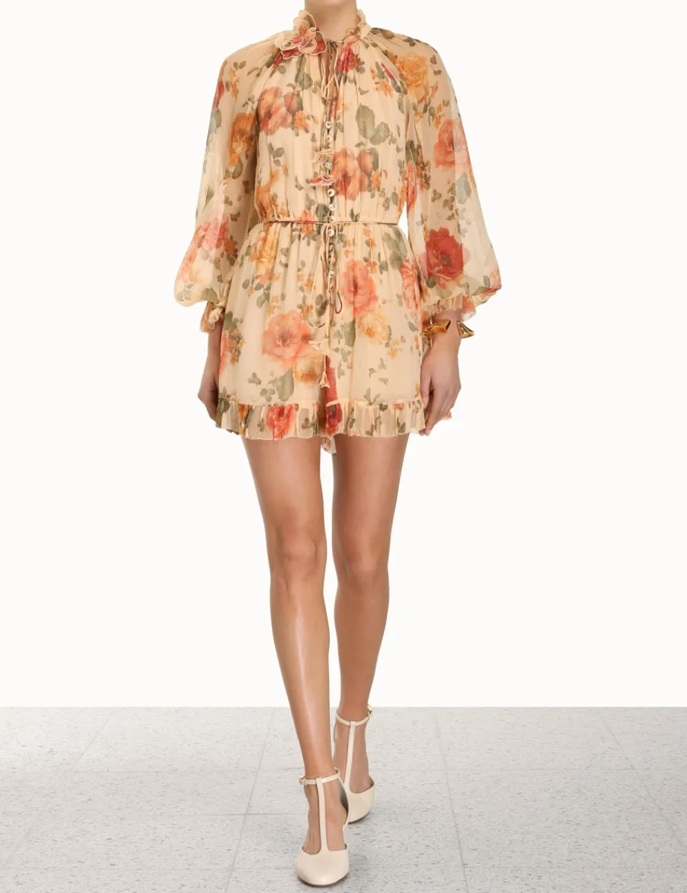 ZIMMERMANN Luminosity Flutter Playsuit-Women Jumpsuits & Playsuits