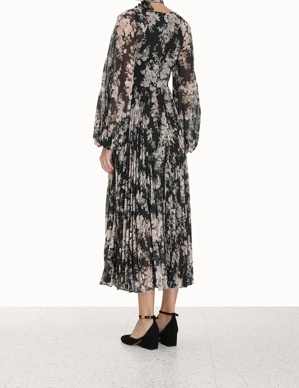 ZIMMERMANN Sunray Pleated Midi Dress-Women Clothing