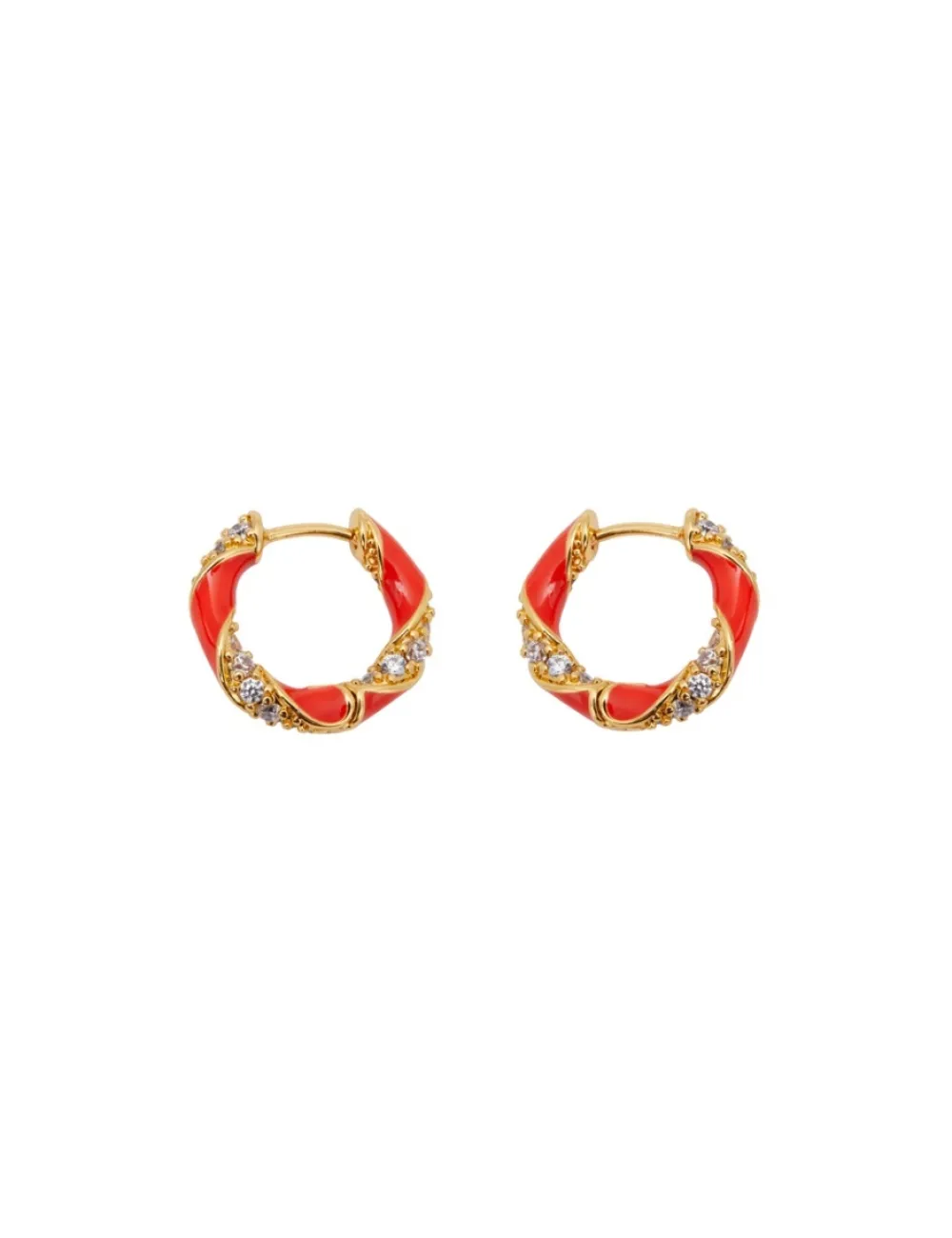 ZIMMERMANN Candy Stripe Pave Hoops-Women Accessories