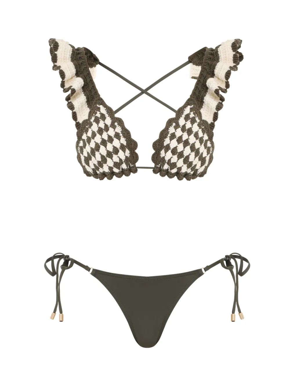 ZIMMERMANN Devi Crochet Triangle Bikini-Women Bikinis
